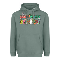 Sage Don't worry be hoppy Easter Day Heavyweight Hoodie - HowdyJamesFarm
