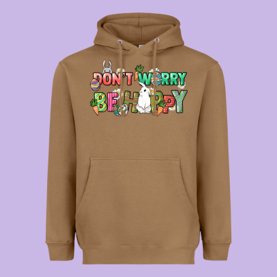 Don't Worry Be Hoppy Easter Day Heavyweight Hoodie Designed By Howdyjamesfarm
