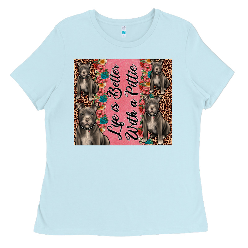 Life Is Better With A Pittie Ladies Tee by JahusDesignShop | Teevron