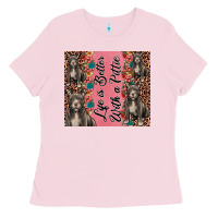 Bubblegum Pink life is better with a pittie Ladies Tee - JahusDesignShop