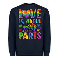 Navy love is about hearts not parts Heavyweight Sweatshirt - LillyAllenDesigns