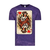 Cloud Purple queen of hearts cowgirl Vintage Tee - NancyCooperArtShop