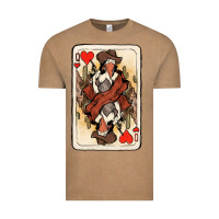 Vintage Coffee queen of hearts cowgirl Vintage Tee - NancyCooperArtShop