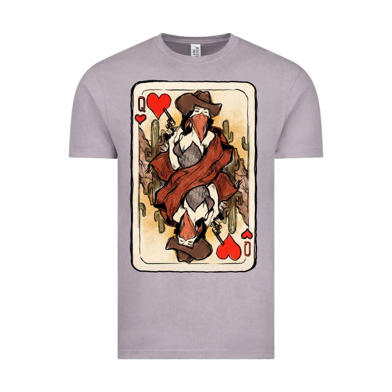 Queen Of Hearts Cowgirl Vintage Tee by NancyCooperArtShop | Teevron