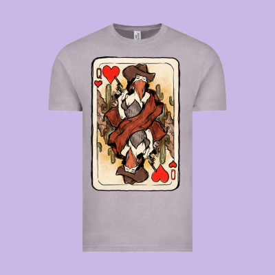 Queen Of Hearts Cowgirl Vintage Tee Designed By Nancycooperartshop