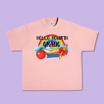Back To School Hello Fourth Grade 3200x2400 Urban Heavy Tee Designed By Adodesignshop