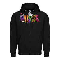 Black Nurse Halloween Zipper Hoodie - NancyCooperArtShop
