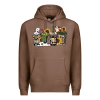 Chestnut cowhide coffee cup Premium Hoodie - HowdyJamesFarm