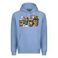 Colony Blue cowhide coffee cup Premium Hoodie - HowdyJamesFarm