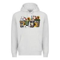 Dove Grey cowhide coffee cup Premium Hoodie - HowdyJamesFarm
