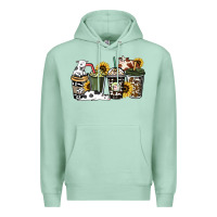 Seafoam cowhide coffee cup Premium Hoodie - HowdyJamesFarm