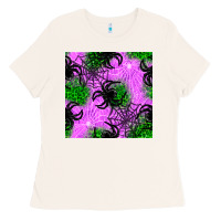 Bone halloween spider green leopard seamless pattern Ladies Tee - BundleAndBundleShop