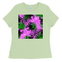 Matcha halloween spider green leopard seamless pattern Ladies Tee - BundleAndBundleShop