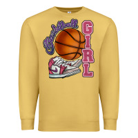 Antique Gold Basketball girl Premium Sweatshirt - HowdyJamesFarm