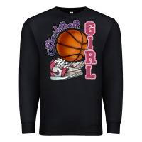 Black Basketball girl Premium Sweatshirt - HowdyJamesFarm