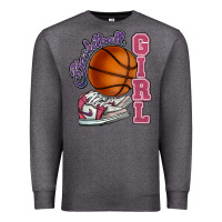 Charcoal Heather Basketball girl Premium Sweatshirt - HowdyJamesFarm
