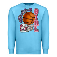 Ocean Blue Basketball girl Premium Sweatshirt - HowdyJamesFarm