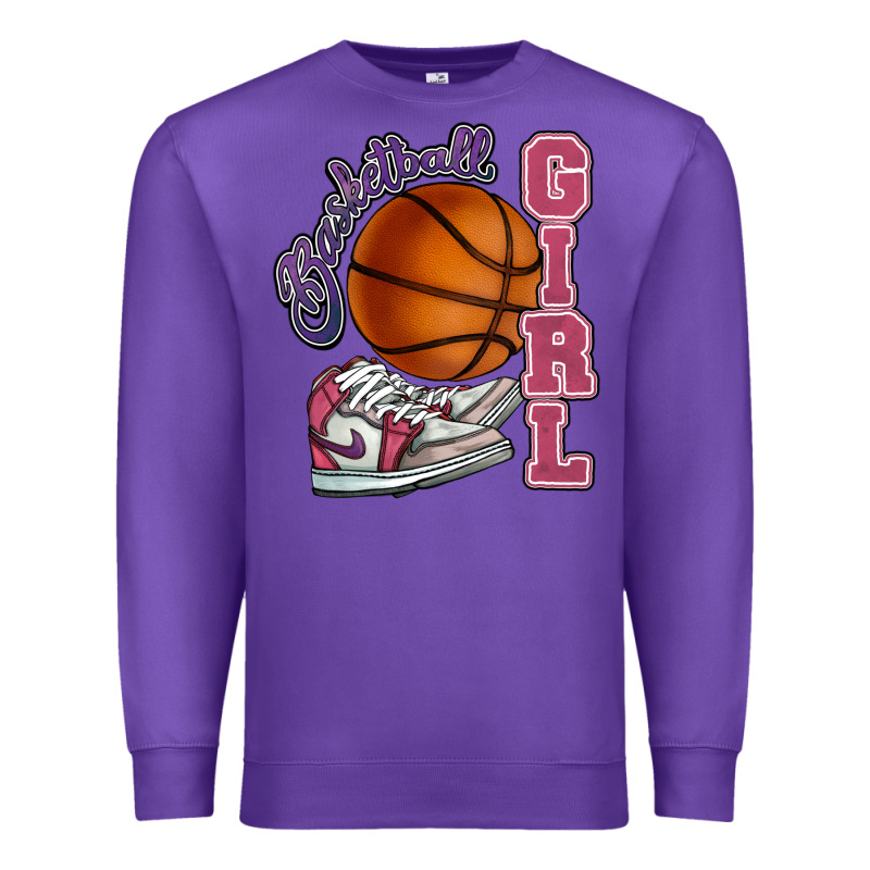 Basketball Girl Premium Sweatshirt by HowdyJamesFarm | Teevron
