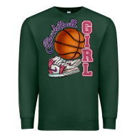 Sports Green Basketball girl Premium Sweatshirt - HowdyJamesFarm