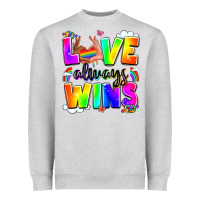 Heather Grey love always wins Heavyweight Sweatshirt - LillyAllenDesigns