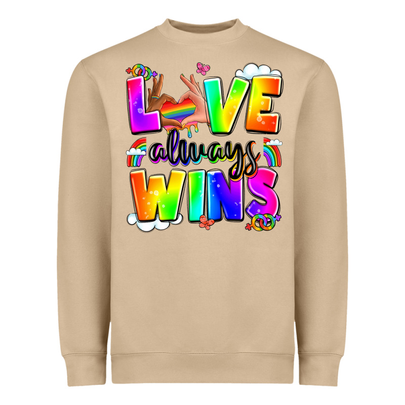 Love Always Wins Heavyweight Sweatshirt by LillyAllenDesigns | Teevron