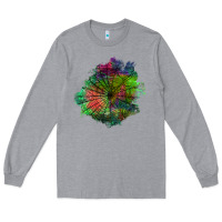 Heather Grey halloween spider web for patches Long Sleeve Tee - BundleAndBundleShop