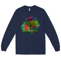 Navy halloween spider web for patches Long Sleeve Tee - BundleAndBundleShop