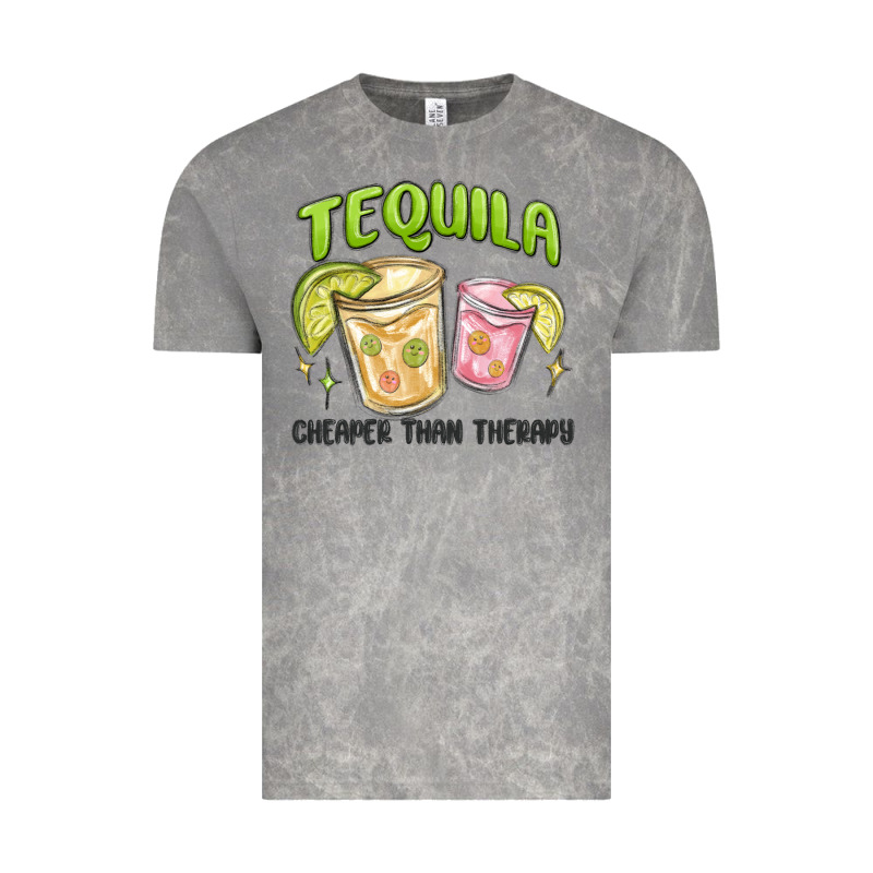 Tequila Cheaper Than Therapy Vintage Tee by MaliasSmallBusiness | Teevron