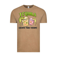Vintage Coffee tequila cheaper than therapy Vintage Tee - MaliasSmallBusiness