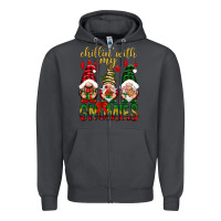 Smoke Chillin' with my gnomes Zipper Hoodie - NancyCooperArtShop