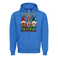 True Royal Chillin' with my gnomes Zipper Hoodie - NancyCooperArtShop