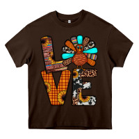 Chocolate Brown turkey love Heavy Core Tee - JahusDesignShop
