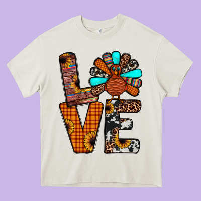 Turkey Love Heavy Core Tee Designed By Jahusdesignshop