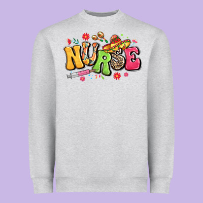Mexican Spanish Nurse Heavyweight Sweatshirt Designed By Lillyallendesigns