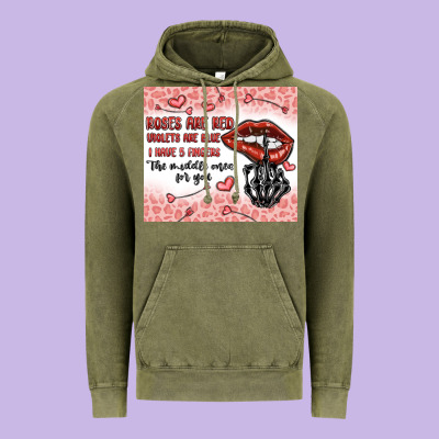 Roses Are Red Violets Are Blue I Have 5  Fingers T Vintage Hoodie Designed By Maliassmallbusiness