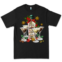 Black Christmas martini  and martini bottle Premium Tee - AdoDesignShop