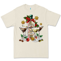 Bone Christmas martini  and martini bottle Premium Tee - AdoDesignShop