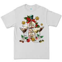 Dove Grey Christmas martini  and martini bottle Premium Tee - AdoDesignShop