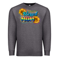 Charcoal Heather Blessed mom Premium Sweatshirt - CowGirlArtShop