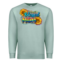 Seafoam Blessed mom Premium Sweatshirt - CowGirlArtShop