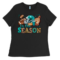 Black tis the season american football Ladies Tee - Jasminsmagicworld