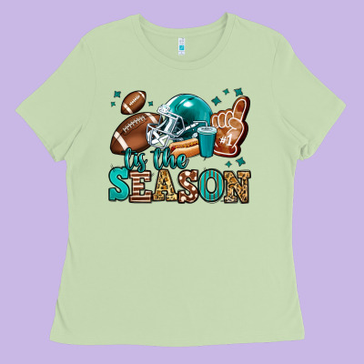Tis The Season American Football Ladies Tee Designed By Jasminsmagicworld