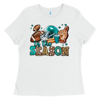 White tis the season american football Ladies Tee - Jasminsmagicworld