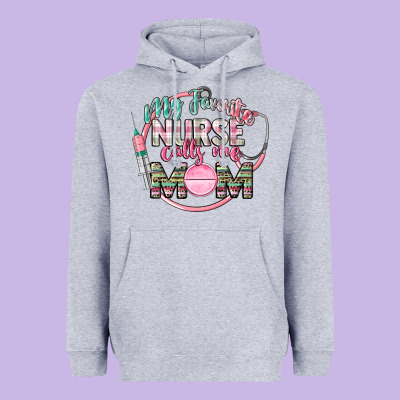 My Favorite Nurse Calls Me Mom Heavyweight Hoodie Designed By Cowgirlartshop