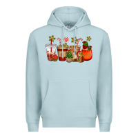 Blue Mist christmas cup cakes coffee cups Premium Hoodie - CowGirlArtShop