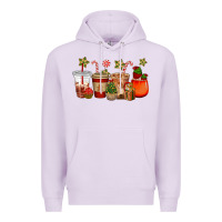 Lilac christmas cup cakes coffee cups Premium Hoodie - CowGirlArtShop