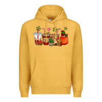Mustard christmas cup cakes coffee cups Premium Hoodie - CowGirlArtShop