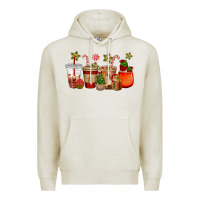Oatmeal Heather christmas cup cakes coffee cups Premium Hoodie - CowGirlArtShop