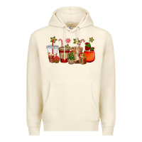 Sandshell christmas cup cakes coffee cups Premium Hoodie - CowGirlArtShop