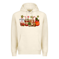 Tofu christmas cup cakes coffee cups Premium Hoodie - CowGirlArtShop